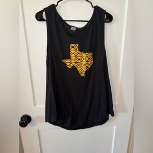 Gold Geometric Black Texas Tank Top